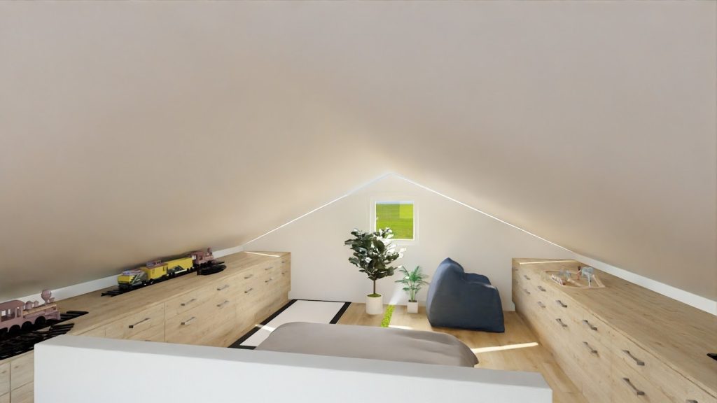 aanzicht 3d van de 1ste etage
