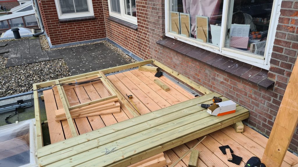muurtje opbouw terras