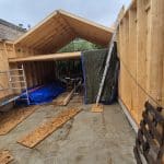 Tuinhuis dak erop